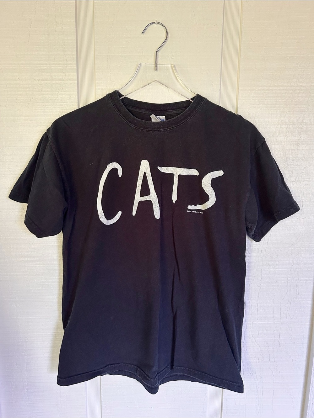 Vintage 1981 Cats Tee Broadway Black R.U.G Ltd size medium
